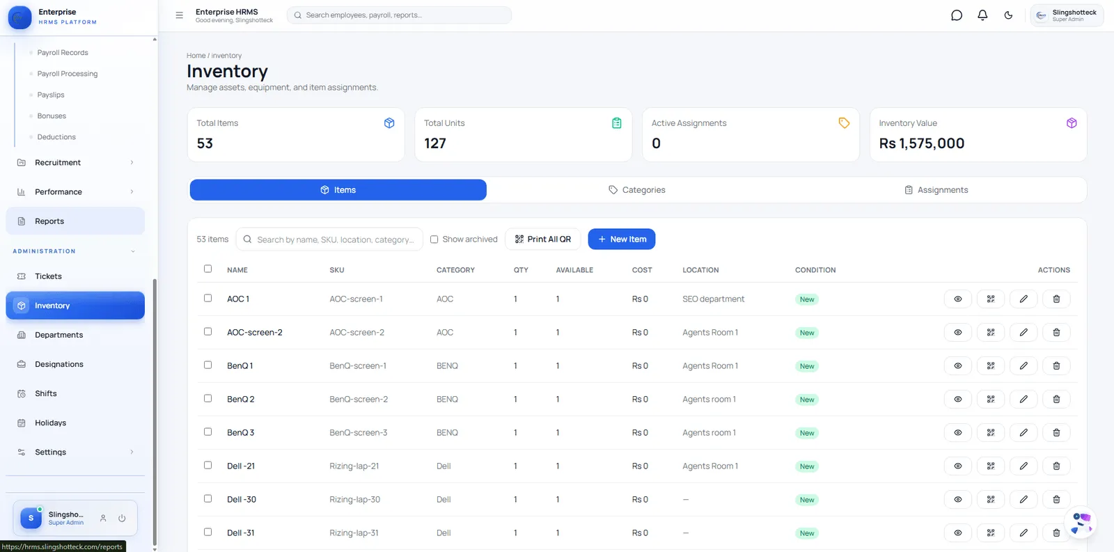 Track company assets alongside your people